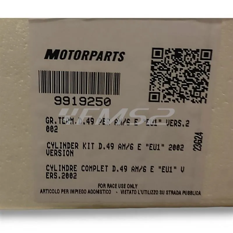 Motore gruppo termico top performance Trophy 49 mm a liquido cilindro in ghisa minacromato con 5 travasi completo di testa a squish, ricambio 9919250
