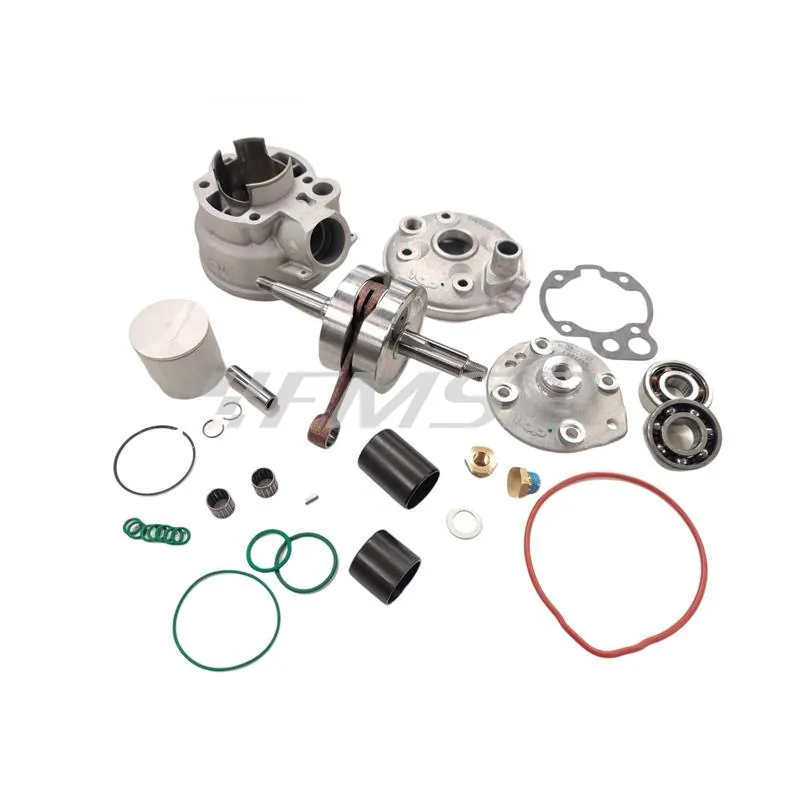 Maxi kit TOP TPR 86 cc diametro 50 mm cilindro in alluminio testa scomposta Minarelli per AM6 corsa lunga, completo di albero motore cilindro e cuscinetti, ricambio 9924240