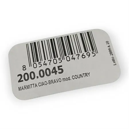 200.0045 Marmitta Polini modello country con verniciatura trasparente e silenziatore nero opaco per ciclomotore Piaggio Ciao e Bravo 50 cc