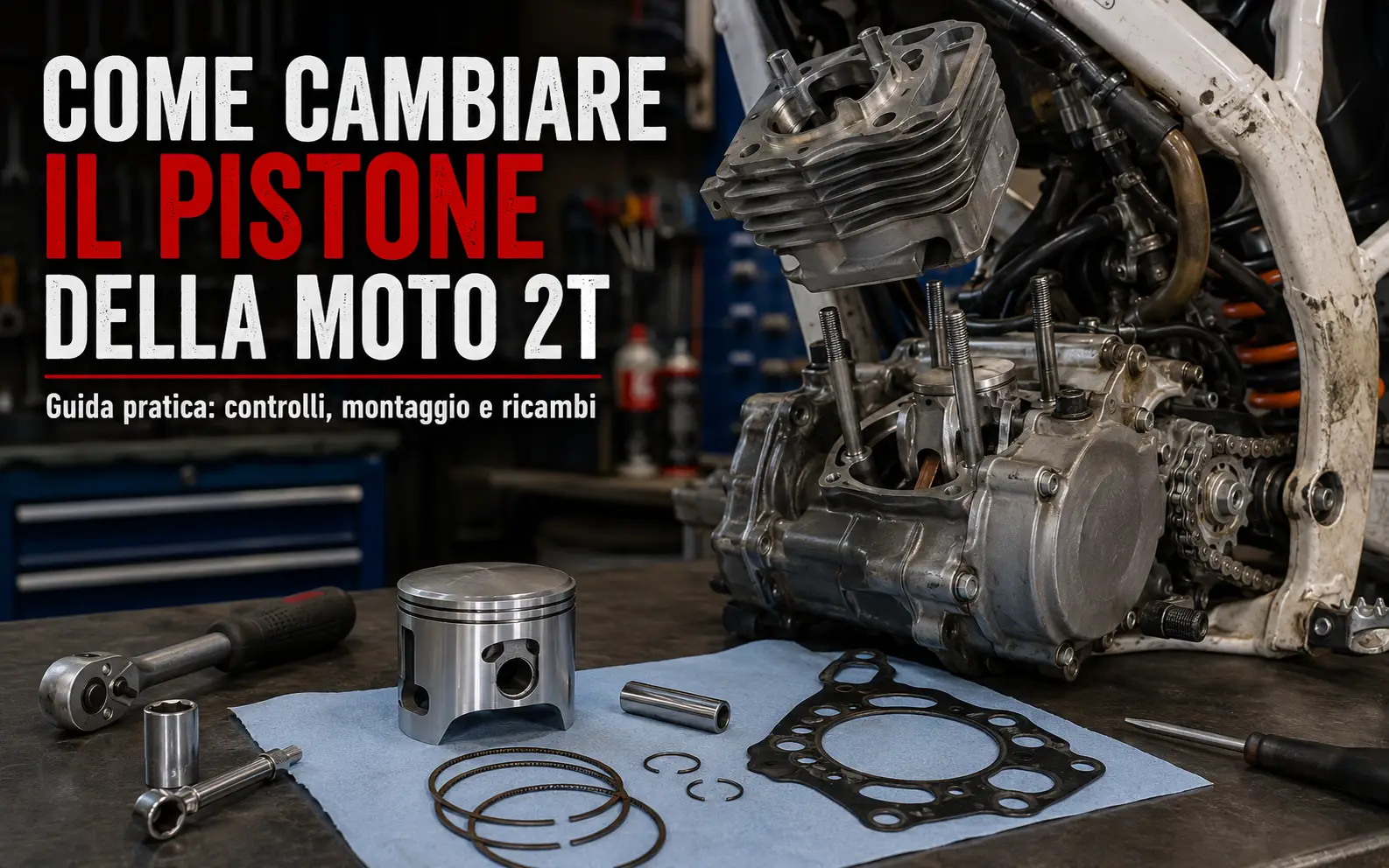 Come cambiare il pistone della moto 2T: controlli e ricambi