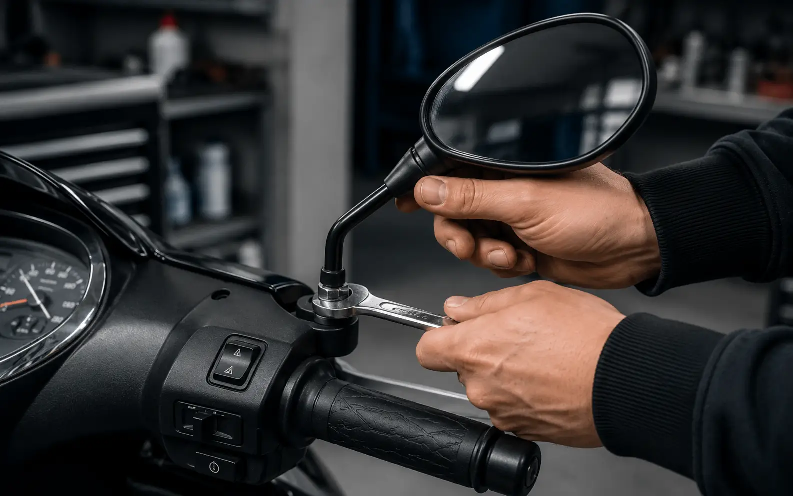 Come cambiare specchietto moto e scooter: filetto e compatibilità