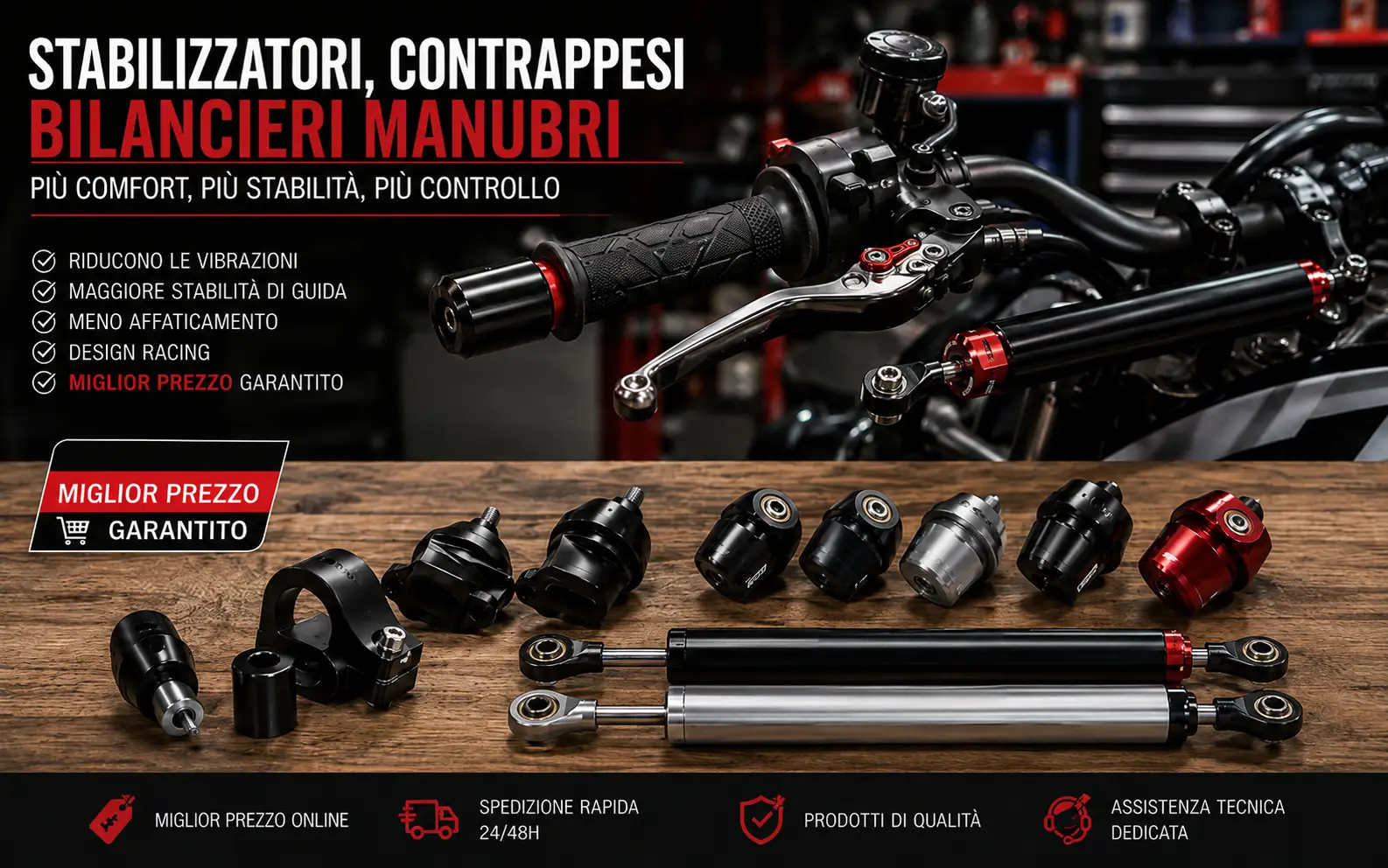 Contrappesi manubrio moto e scooter universali colorati ad espansione
