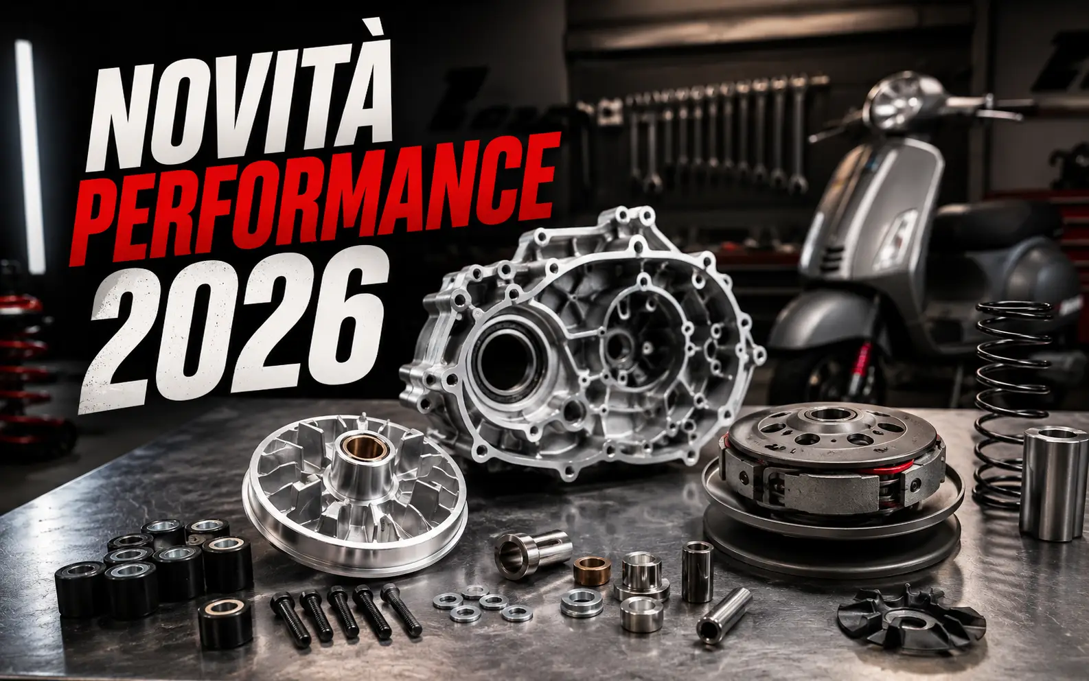 Novit&agrave; Polini e Malossi 2026 per scooter e Vespa: variatori, carter e ricambi performance