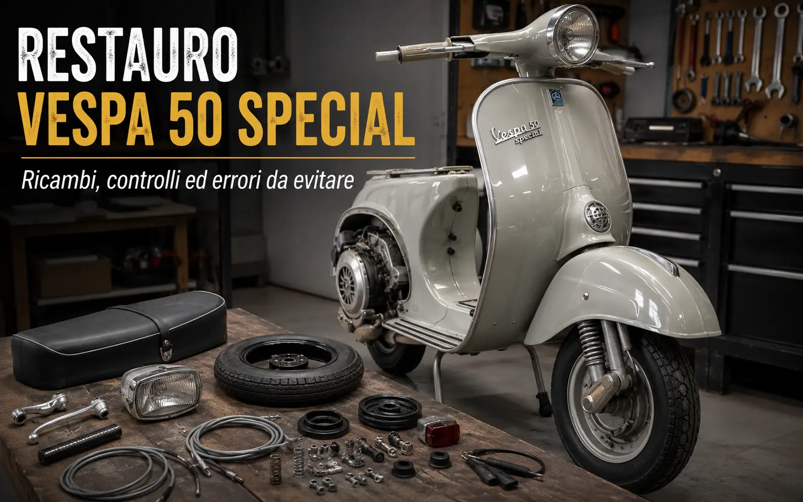 Restauro Vespa 50 Special: ricambi, controlli ed errori da evitare
