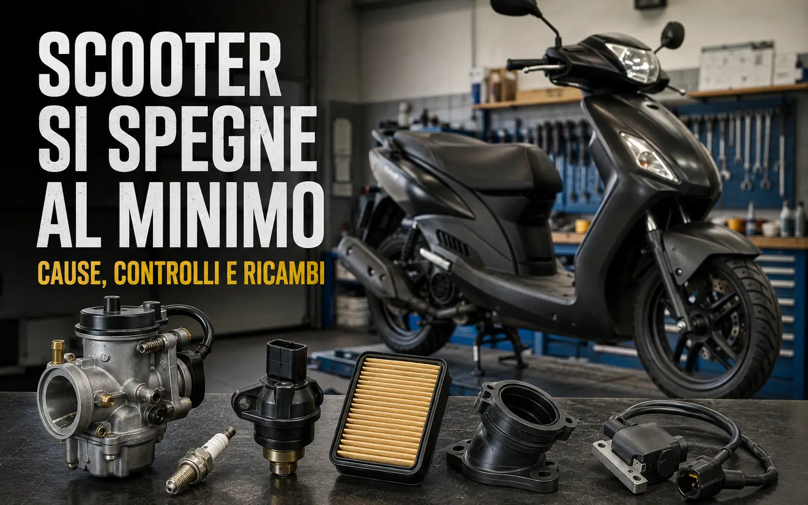 Scooter si spegne al minimo: cause, controlli e ricambi da verificare