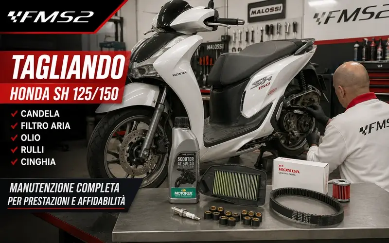 Tagliando Honda SH 125/150: candela, filtro aria, olio, rulli e cinghia