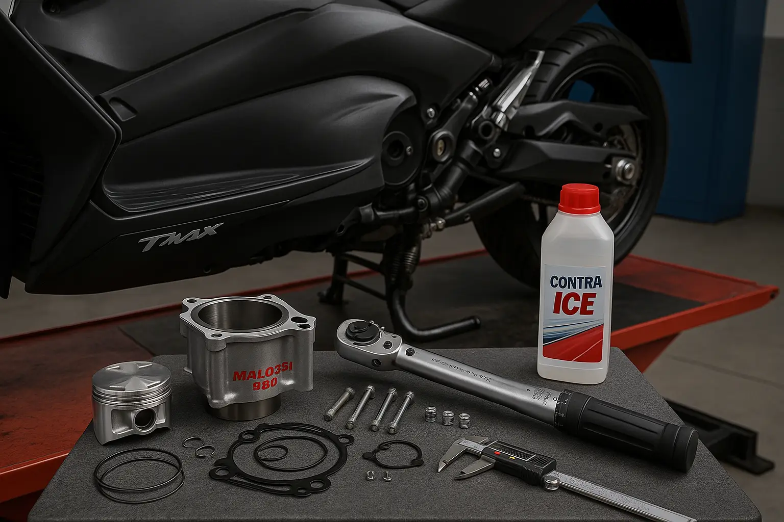 TMAX 500/530/560: Guida Montaggio Kit Cilindro (Malossi 560) con Coppie e Strumenti