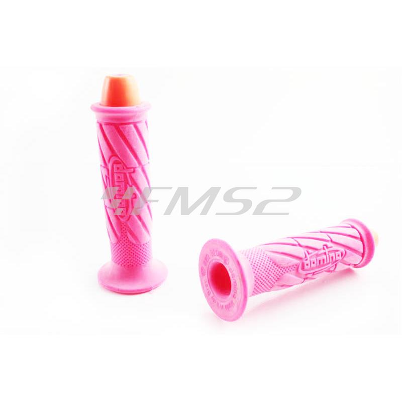 Manopole scooter fuxia tappo arancione, ricambio 007338