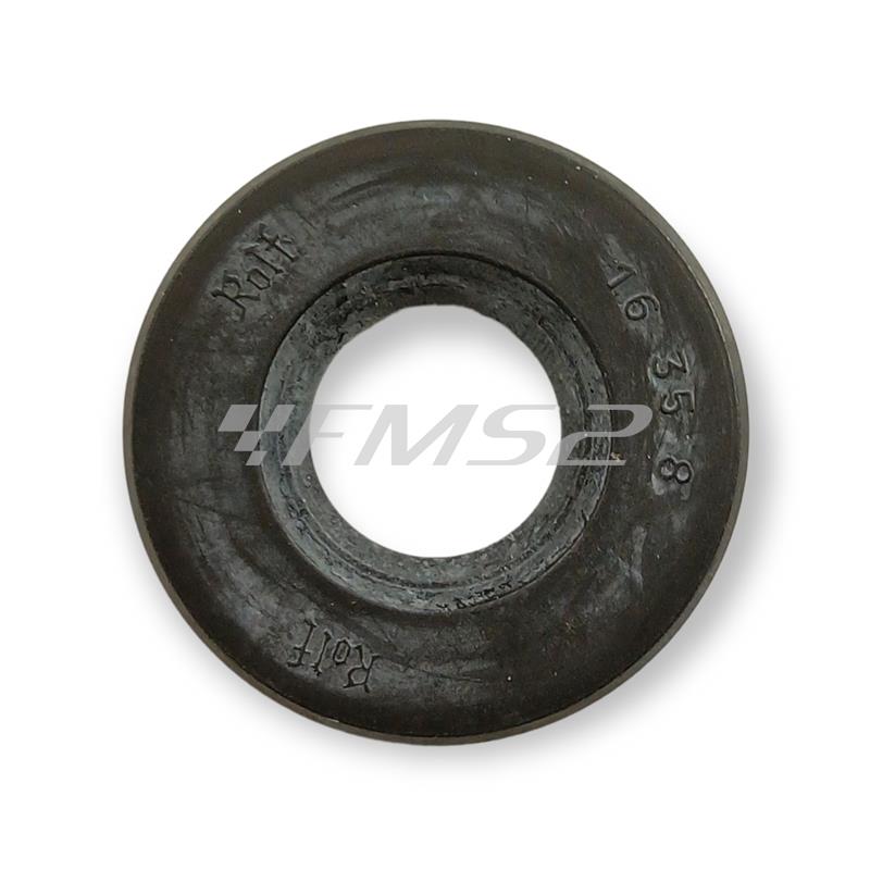 Paraolio rolf in gomma nera con misura 16x35x8 mm per applicazioni varie, ricambio PAR163508