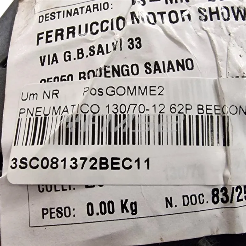 3SC081372BEC11 Pneumatico 130/70-12 62p beeconnect xl