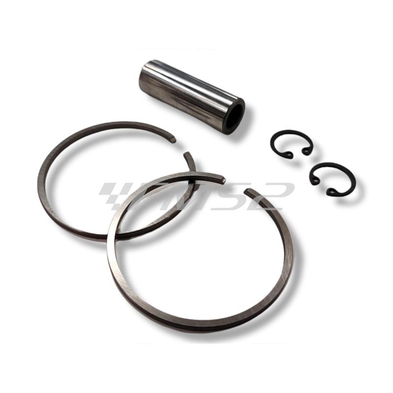 Pistone meteor diametro 53,5 mm bifascia per Piaggio Vespa old model 125 cc completo di fasce elastiche, spinotto e seeger ferma spinotto, ricambio PC0321100