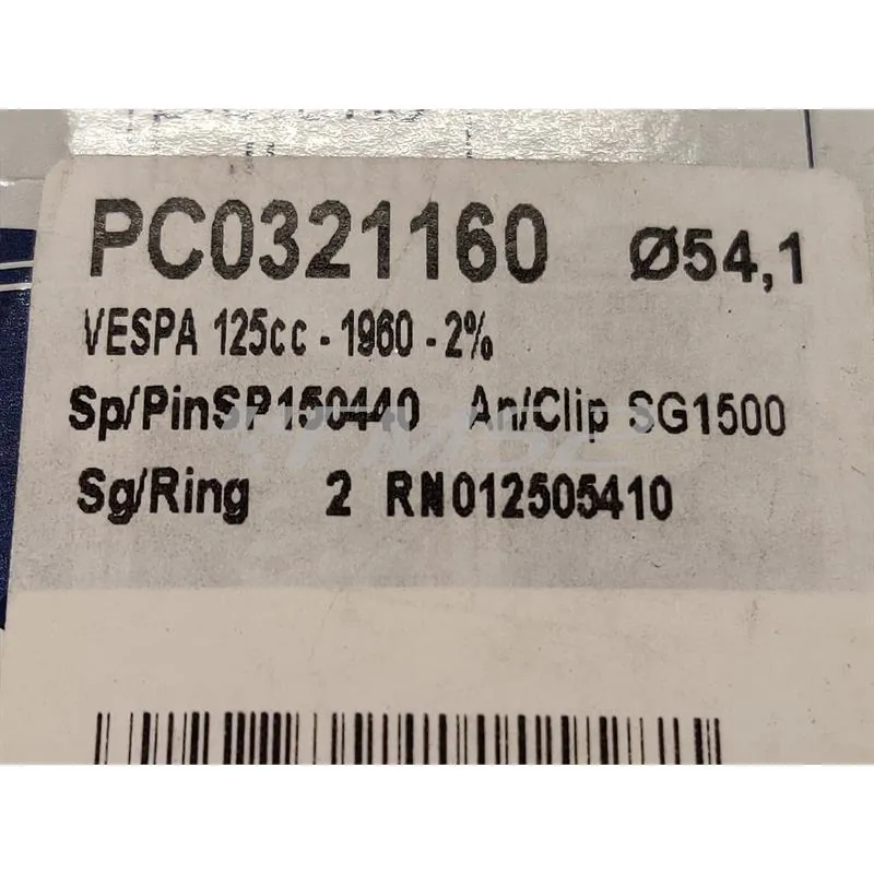 PC0321160 Pistone meteor bifascia diametro 54,1 mm per Piaggio Vespa VNB miscela al 2% 