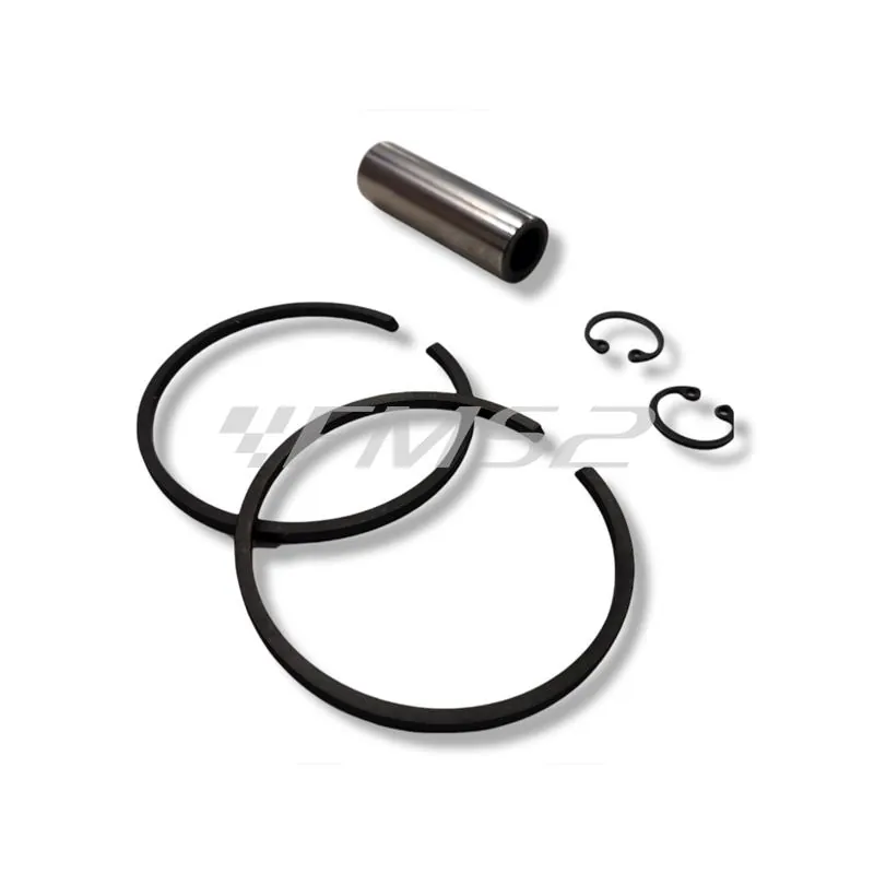Pistone meteor diametro 57,0 mm bifascia per Piaggio Vespa old model 150 cc completo di fasce elastiche, spinotto e seeger ferma spinotto, ricambio PC0498000