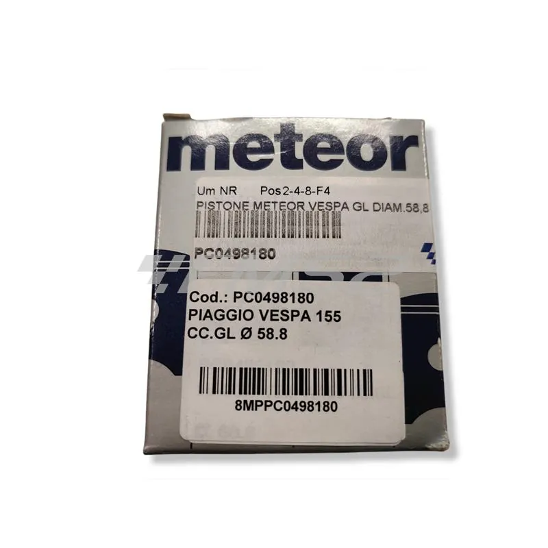 PC0498180 Pistone meteor diametro 58,8 mm bifascia per Piaggio Vespa old model 150 cc completo di fasce elastiche, spinotto e seeger ferma spinotto