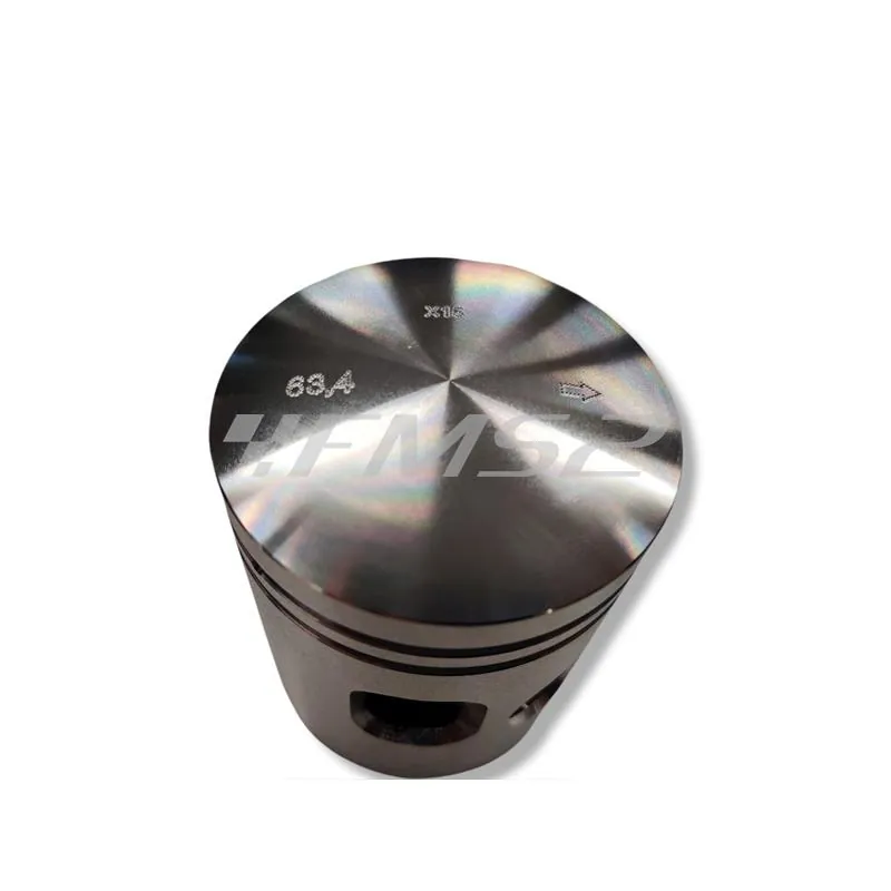 PC0577140 Pistone meteor diametro 63,4 mm bifascia per Piaggio Vespa SS 180 cc completo di fasce elastiche, spinotto e seeger ferma spinotto