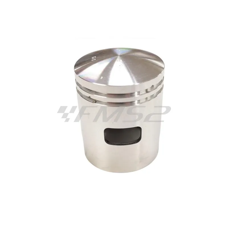 PC0973120 Pistone meteor diametro 56,2 mm bifascia per Piaggio Vespa ET3 125 cc con finestra travaso a metà pistone completo di fasce elastiche, spinotto e seeger ferma spinotto