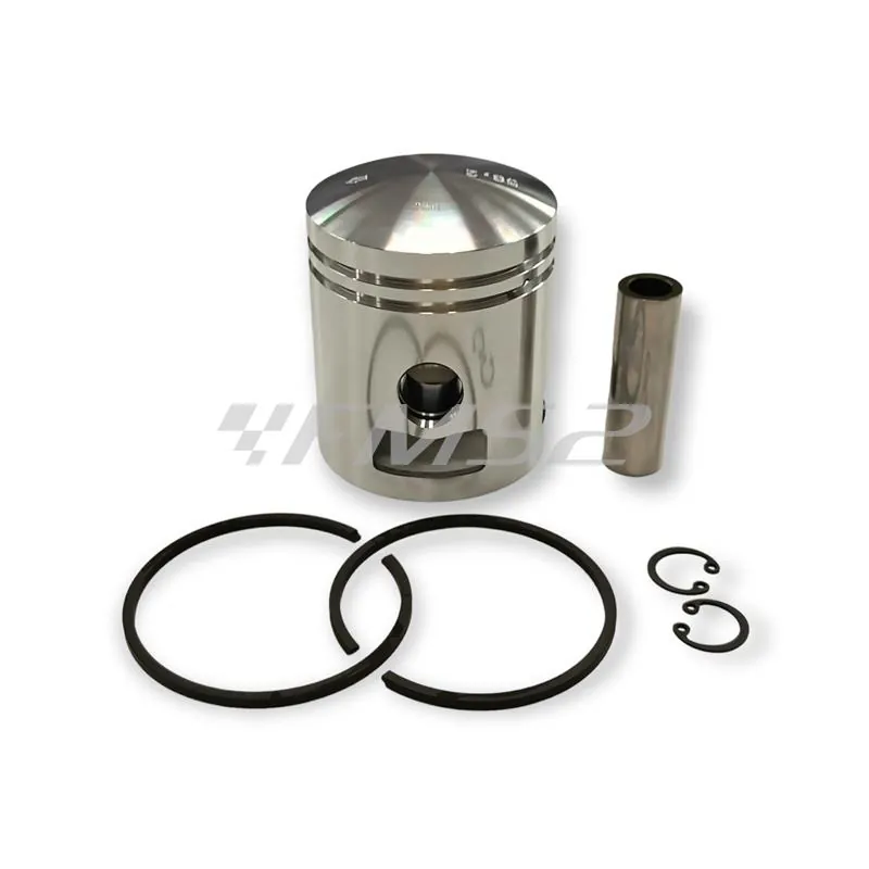 PC1003040 Pistone meteor diametro 58,2 mm bifascia per Piaggio Vespa PX 150 cc completo di fasce elastiche, spinotto e seeger ferma spinotto