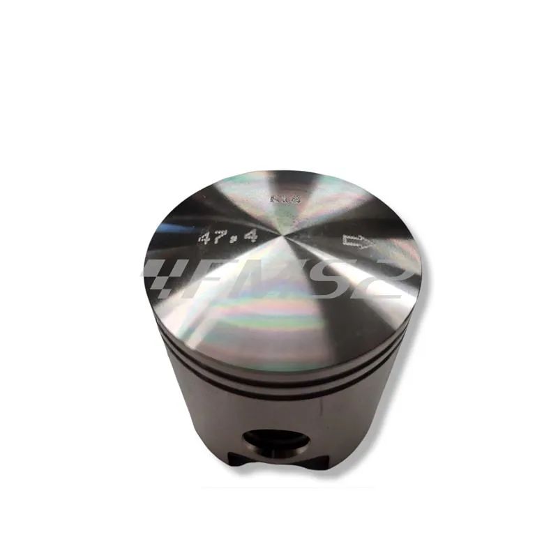 Pistone meteor completo di fasce elastiche, spinotto e seeger da abbinare al gruppo termico DR vespa 6 travasi con diametro 47,4 mm per Piaggio Vespa 50, Ape 50, PK50, ricambio PC1186040