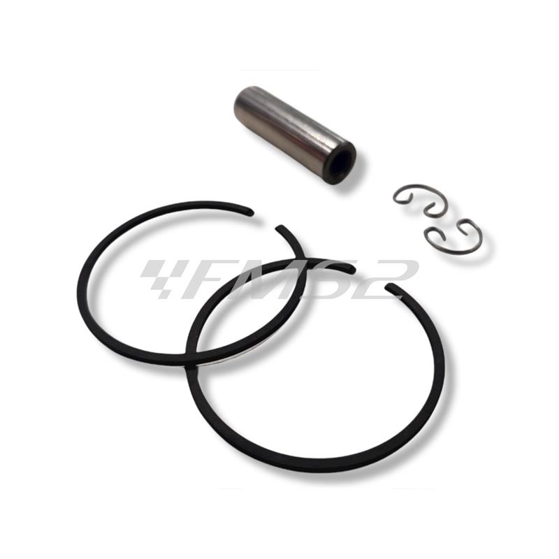 Pistone meteor completo di fasce elastiche, spinotto e seeger da abbinare al gruppo termico DR vespa 6 travasi con diametro 47,4 mm per Piaggio Vespa 50, Ape 50, PK50, ricambio PC1186040