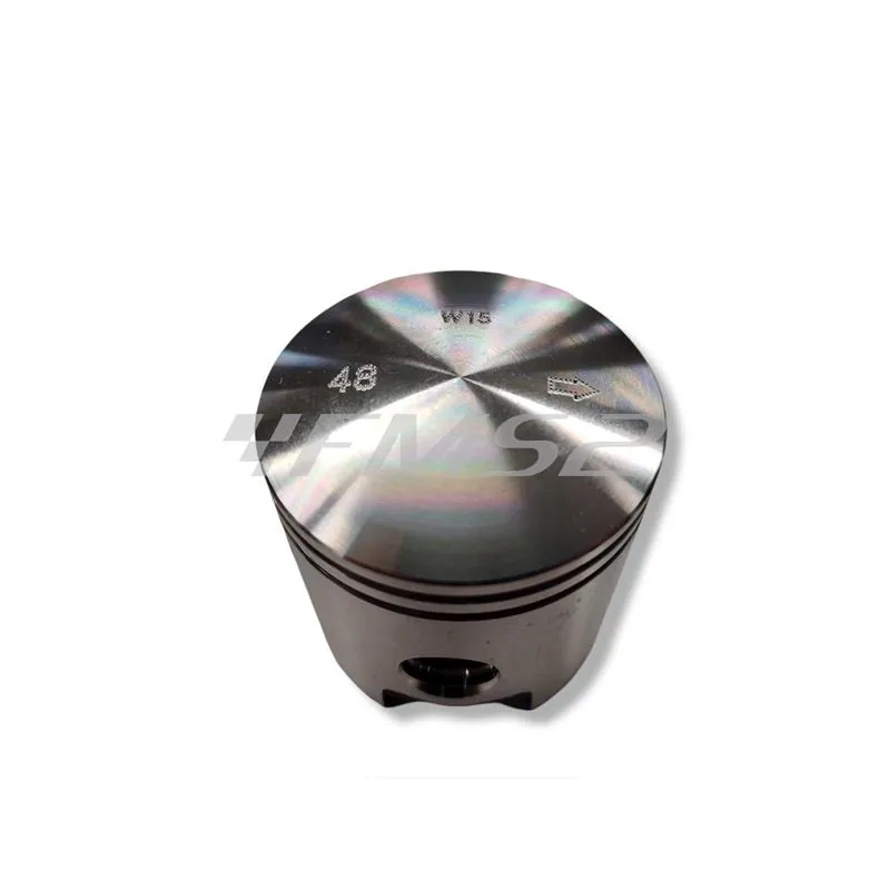 Pistone meteor completo di fasce elastiche, spinotto e seeger da abbinare al gruppo termico DR vespa 6 travasi con diametro 48,0 mm per Piaggio Vespa 50, Ape 50, PK50, ricambio PC1186100