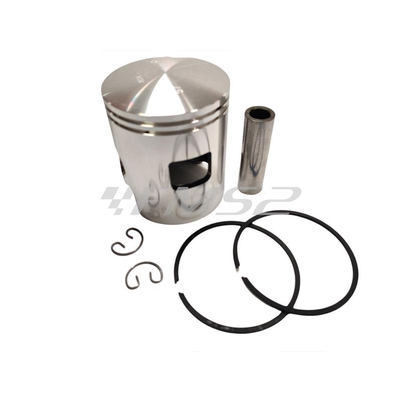 Pistone meteor completo di fasce elastiche, spinotto e seeger da abbinare al gruppo termico POLINI 130 cc luce bassa con diametro 57,0 mm per Piaggio Vespa 125 primavera, 125 ET3, PK125, ricambio PC1249000