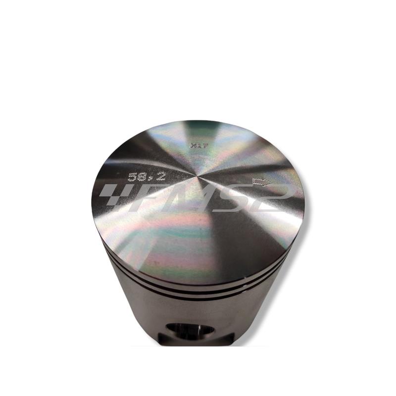 Pistone meteor completo di fasce elastiche, spinotto e seeger da abbinare al gruppo termico POLINI 130 cc luce bassa con diametro 58,2 mm per Piaggio Vespa 125 primavera, 125 ET3, PK125, ricambio PC1249120
