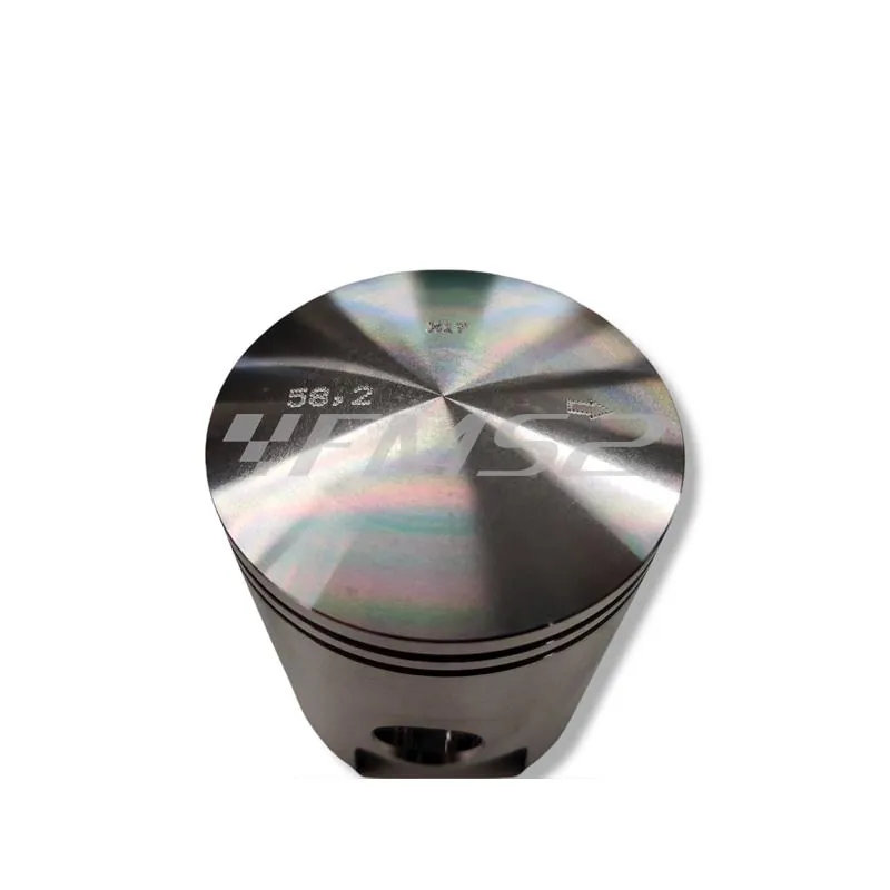 PC1249120 Pistone meteor completo di fasce elastiche, spinotto e seeger da abbinare al gruppo termico POLINI 130 cc luce bassa con diametro 58,2 mm per Piaggio Vespa 125 primavera, 125 ET3, PK125