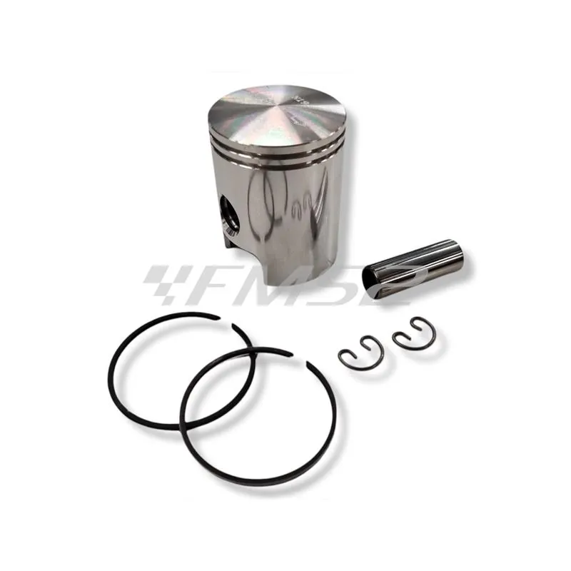 Pistone meteor bifascia per motori Minarelli AM6 con diametro 40,8 mm completo di fasce elastiche, spinotto e seeger da 12 mm, ricambio PC1538050