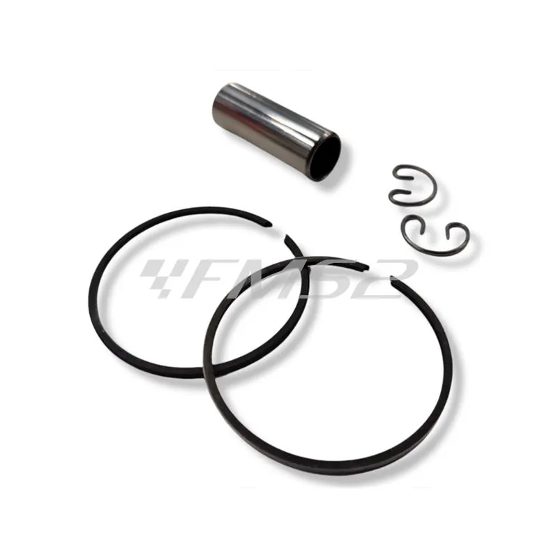Pistone meteor bifascia per motori Minarelli AM6 con diametro 40,8 mm completo di fasce elastiche, spinotto e seeger da 12 mm, ricambio PC1538050