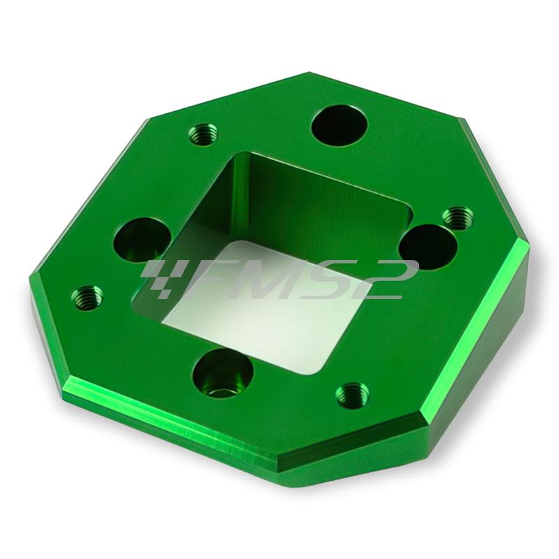 Rialzo collettore Highflow MXS racing in alluminio cnc anodizzato verde per motori Minarelli orizzontali raffreddati ad aria e liquido, ricambio MXS012ET001