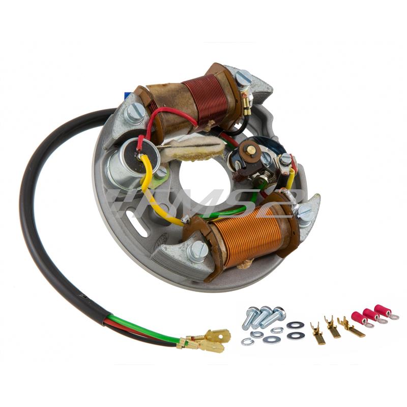 Statore completo Sip Scooter made in Italy per Piaggio Vespa 50 special a 6 volt e 15 watt, ricambio 15077400