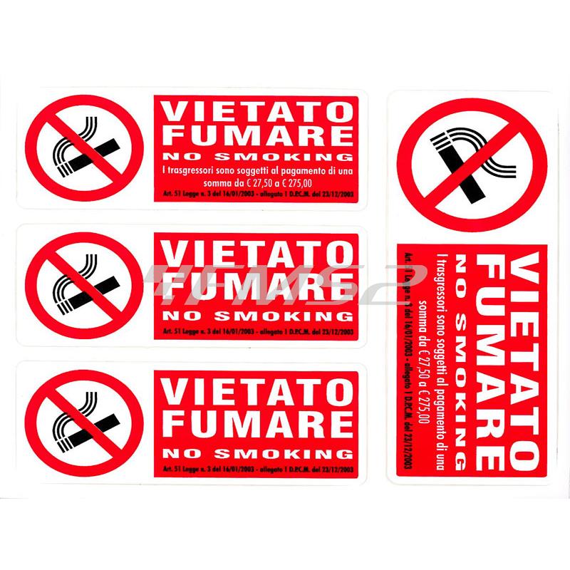 Adesivo Tabella Vietato Fumare, ricambio 8074