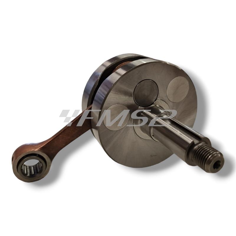 Albero motore Athena Racing a spalle piene per motori Minarelli serie AM6 completo di 2 cuscinetti NTN 6204 C3 corsa standard come l'originale, ricambio 075414