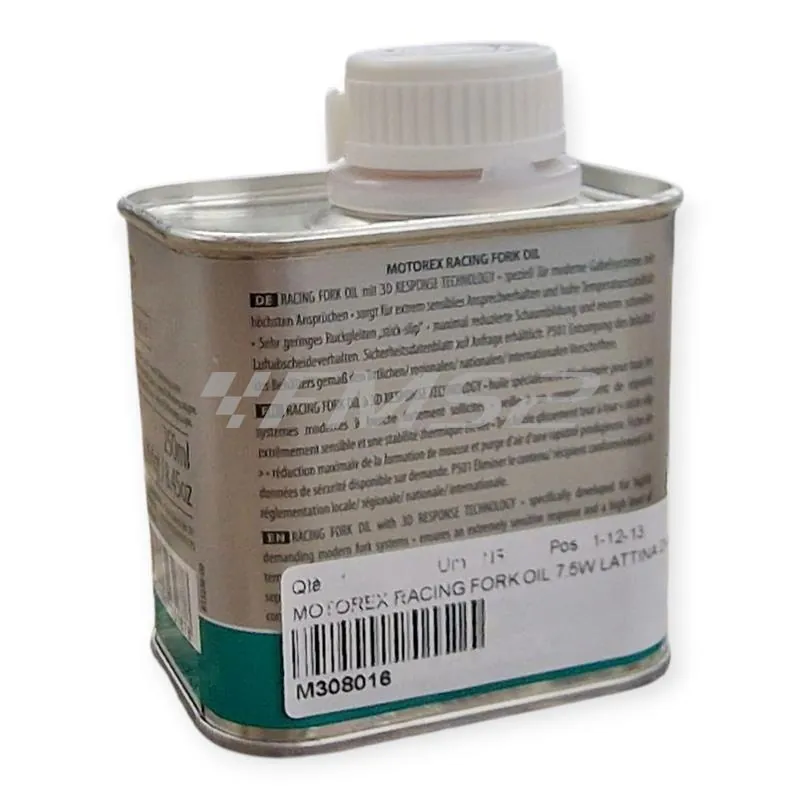 M308016 Olio forcelle racing Motorex con densità 7,5W - lattina da 250 ml