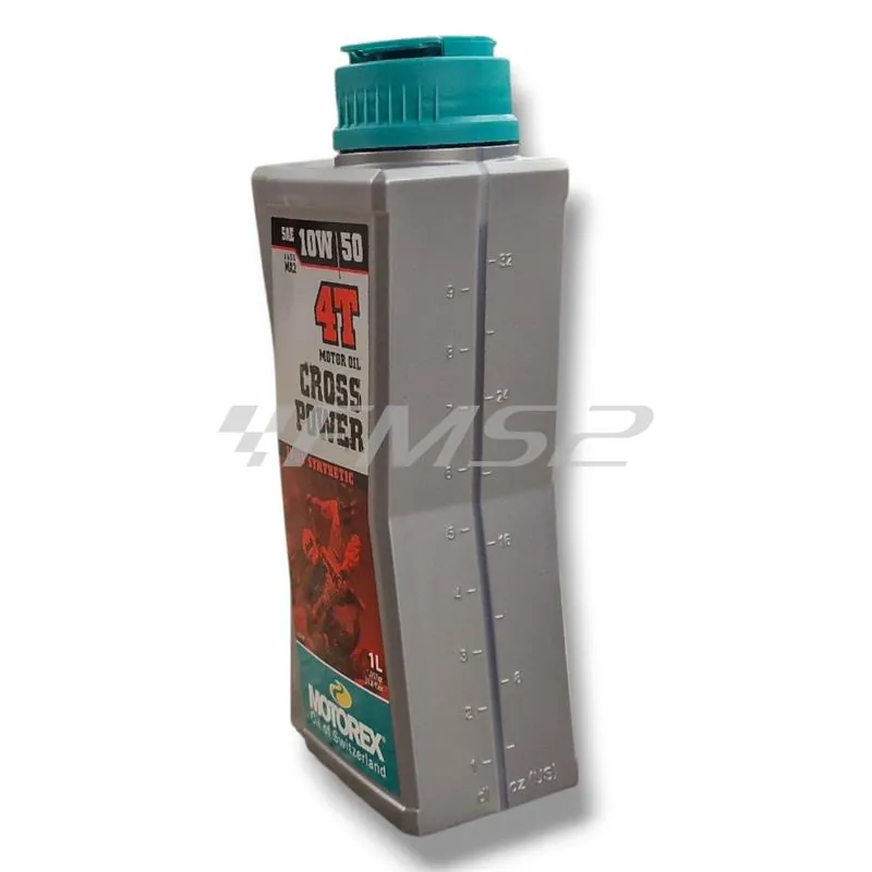 M308241 Olio motore Motorex Cross Power 4 tempi 10W-50 JASO MA2, API SP/SN/SM - flacone da 1 litro