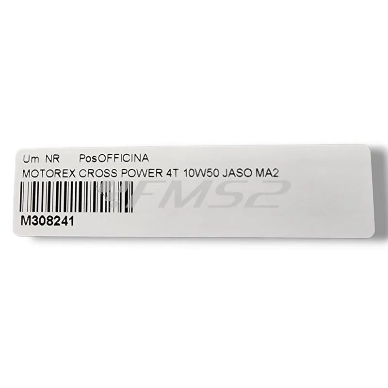 M308241 Olio motore Motorex Cross Power 4 tempi 10W-50 JASO MA2, API SP/SN/SM - flacone da 1 litro