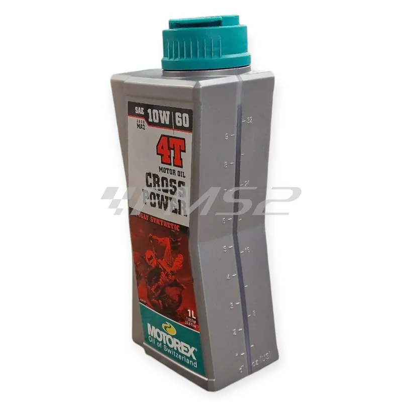 M308242 Olio motore Motorex Cross Power 4 tempi 10W-60 JASO MA2, API SP/SN/SM - flacone da 1 litro