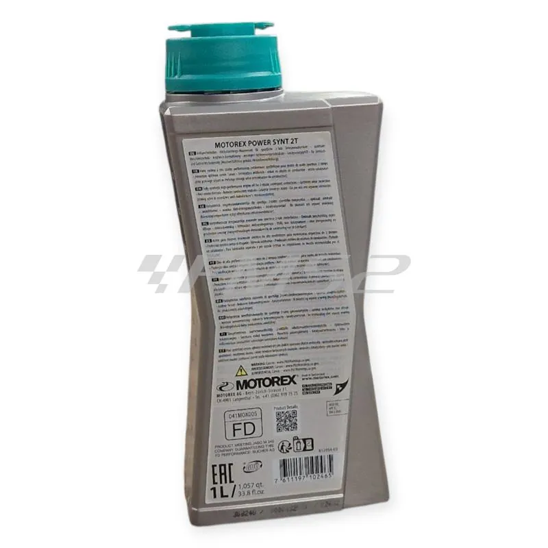 M308248 Olio miscela Motorex Power Synt 100% sintetico 2 tempi flacone da 1 litro - adatto anche alla miscelazione automatica
