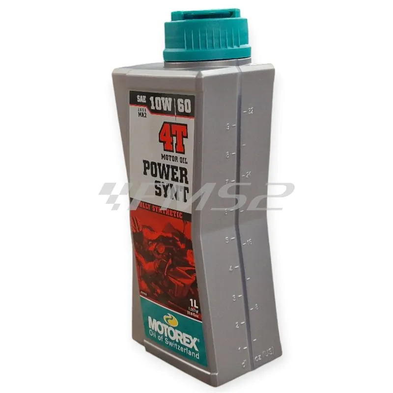 M308252 Olio motore Motorex Power Synt 4 tempi 10W-60 JASO MA2, API SP/SN/SM - flacone da 1 litro