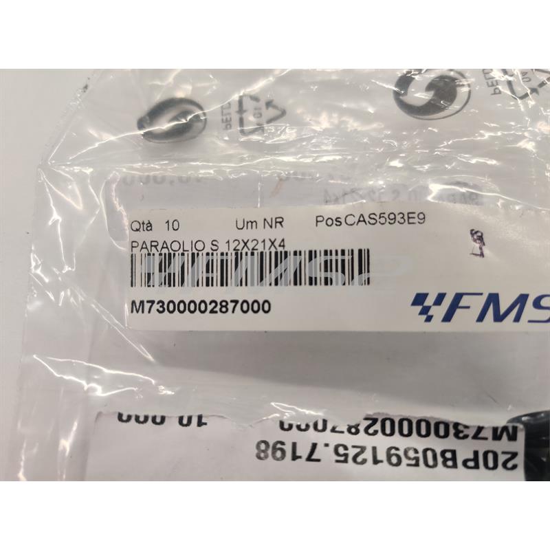Paraolio Athena in gomma modello e misura S 12x21x4 mm, ricambio M730000287000