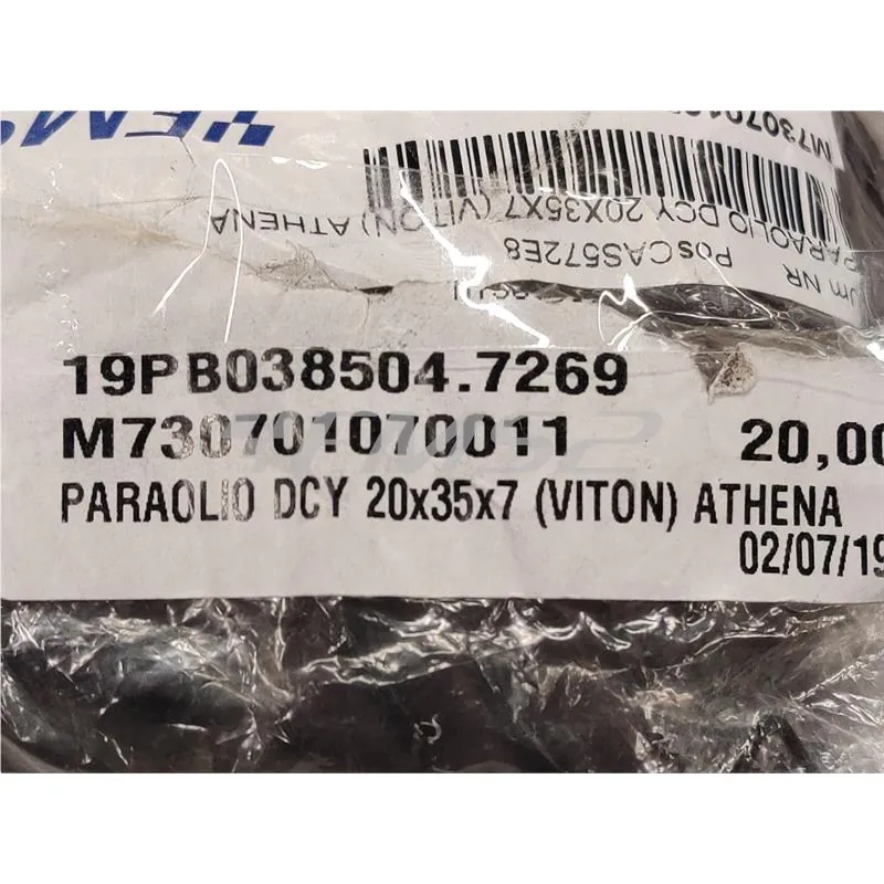 M730701070011 Paraolio albero motore Athena in Viton marrone a doppia tenuta modello DCY con dimensioni 20x35x7 mm per motori Derbi D50B