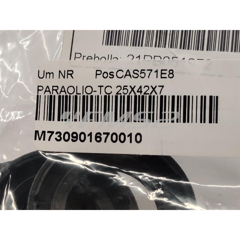 Paraolio Athena in gomma modello e misura TC 25x42x7 mm, ricambio M730901670010