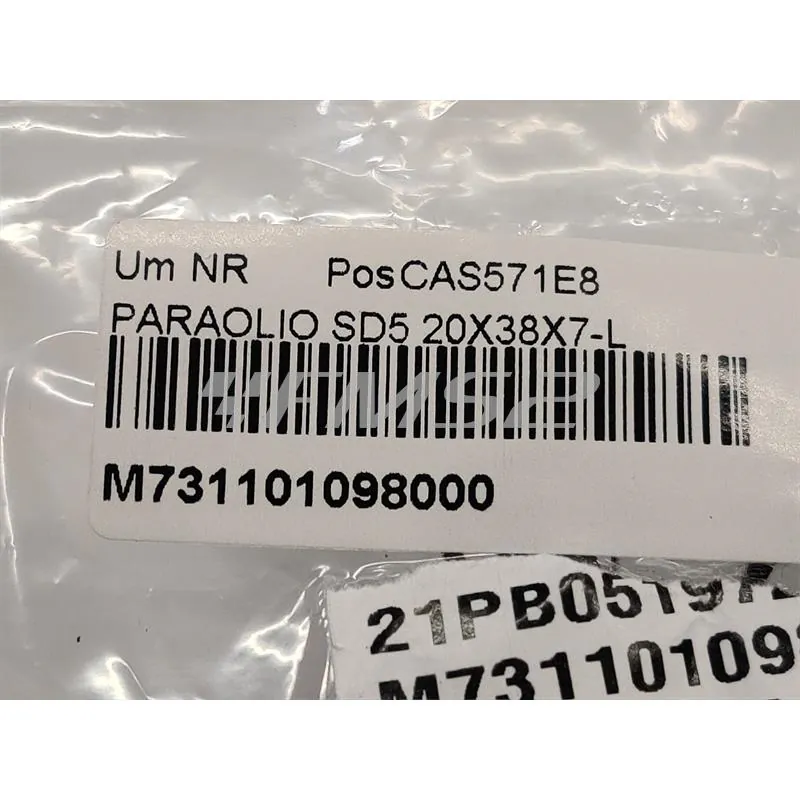 Paraolio Athena in gomma modello SD5 e misura 20x38x7-L mm, ricambio M731101098000