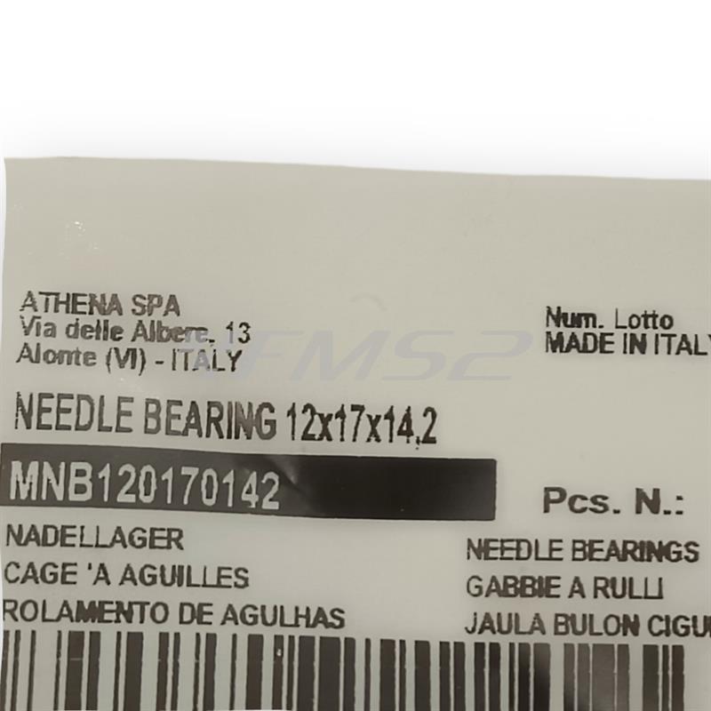 Needle bearing 12x17x14 2, ricambio MNB120170142