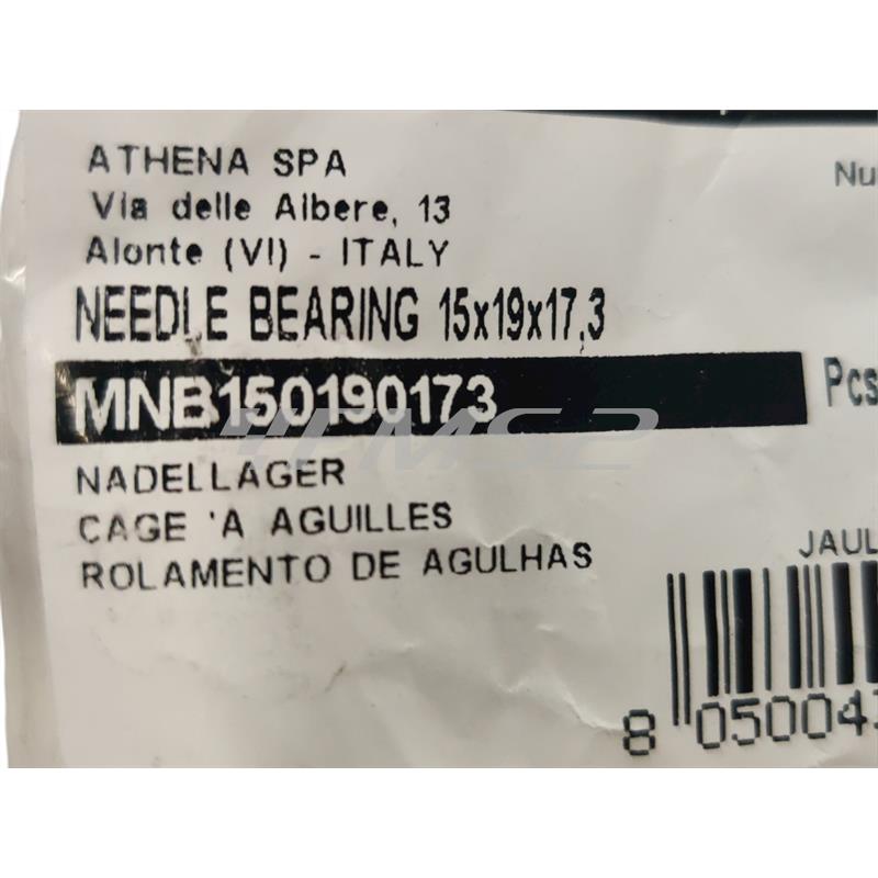 Needle bearing 15x19x17 3, ricambio MNB150190173