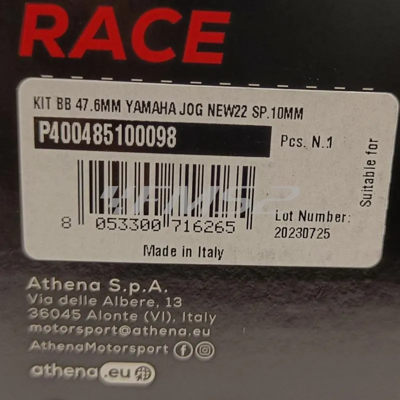 Kit bb 47.6mm yamaha jog new22 sp.10mm, ricambio P400485100098