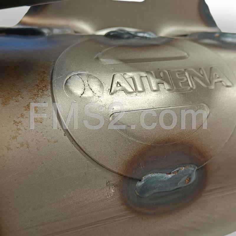 Marmitta artigianale Athena modello sporting con silenziatore in alluminio verniciato nero alta temperatura per scooter con motore Minarelli orizzontale raffreddati ad aria e liquido, ricambio P400485120002