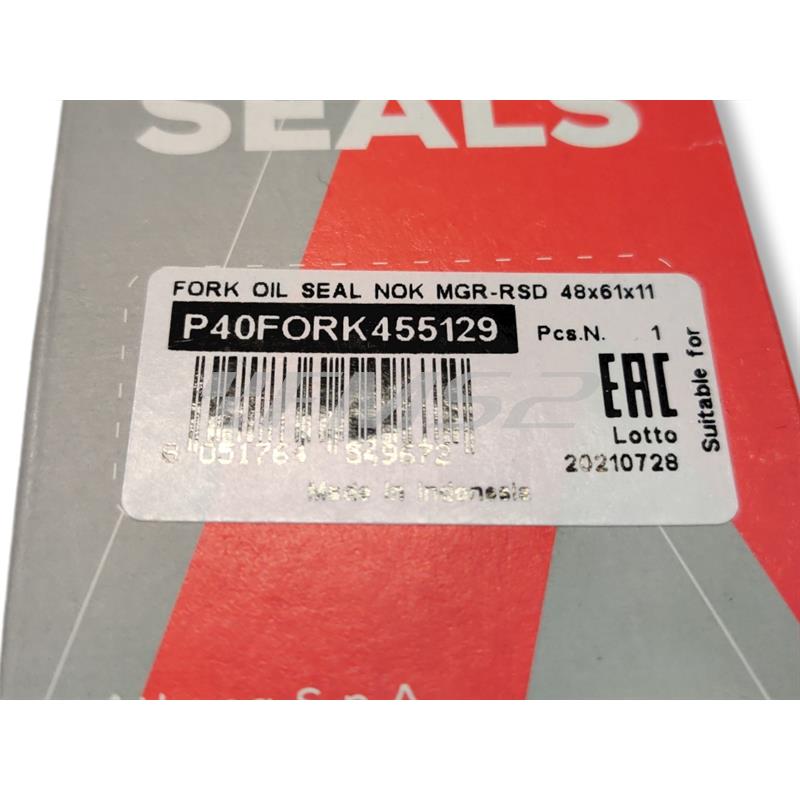 Fork oil seal nok mgr-rsd 48x61x11, ricambio P40FORK455129