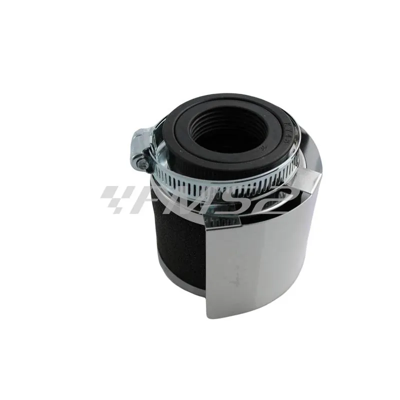 Filtro aria Athena in spugna con attacco dritto e diametro di fissaggio da 35 mm completo di lamiera asportabile anti acqua, ricambio S410000200004