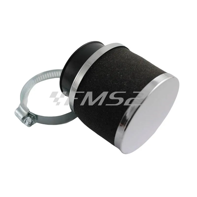 Filtro aria Athena in spugna con attacco dritto e diametro di fissaggio da 35 mm completo di lamiera asportabile anti acqua, ricambio S410000200004